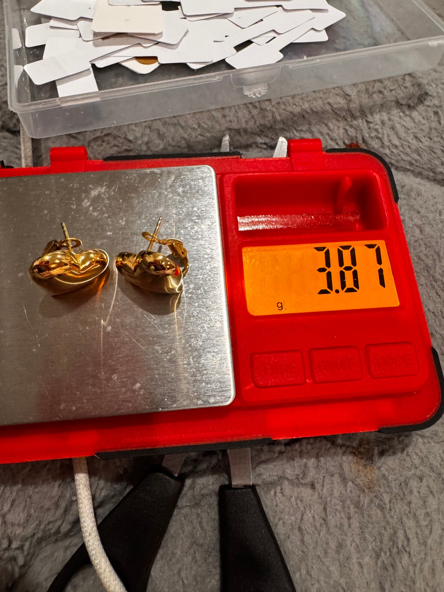 Heart clip chunky earring