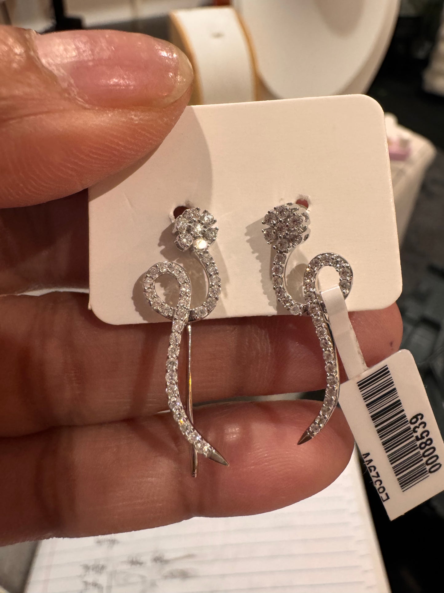 Crawler earring k18 white gold