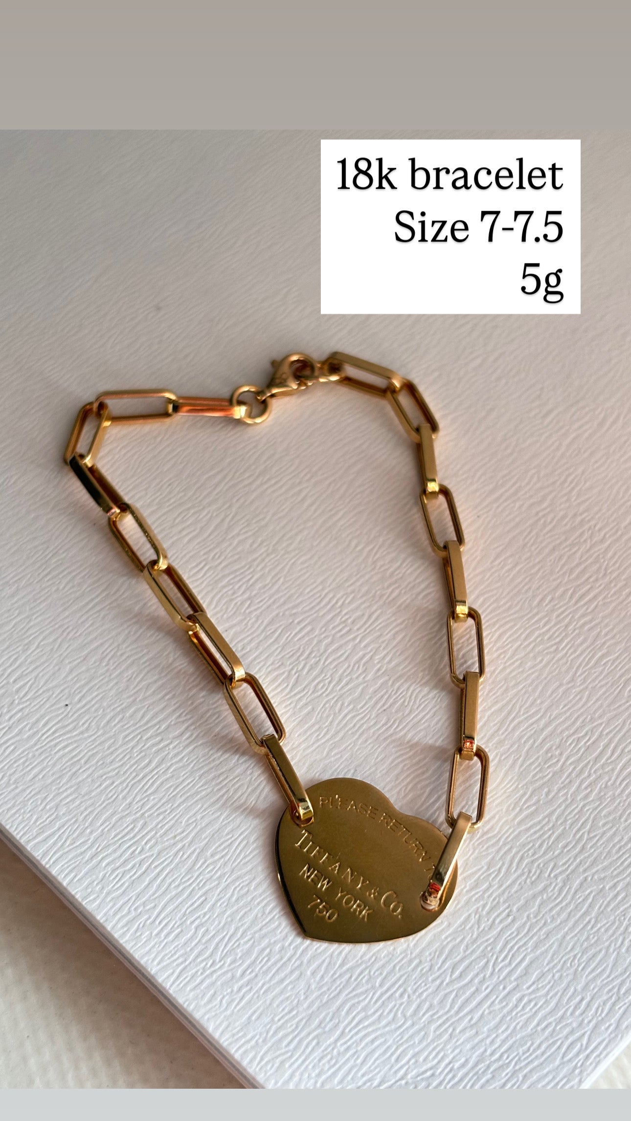 Cantered heart bracelet