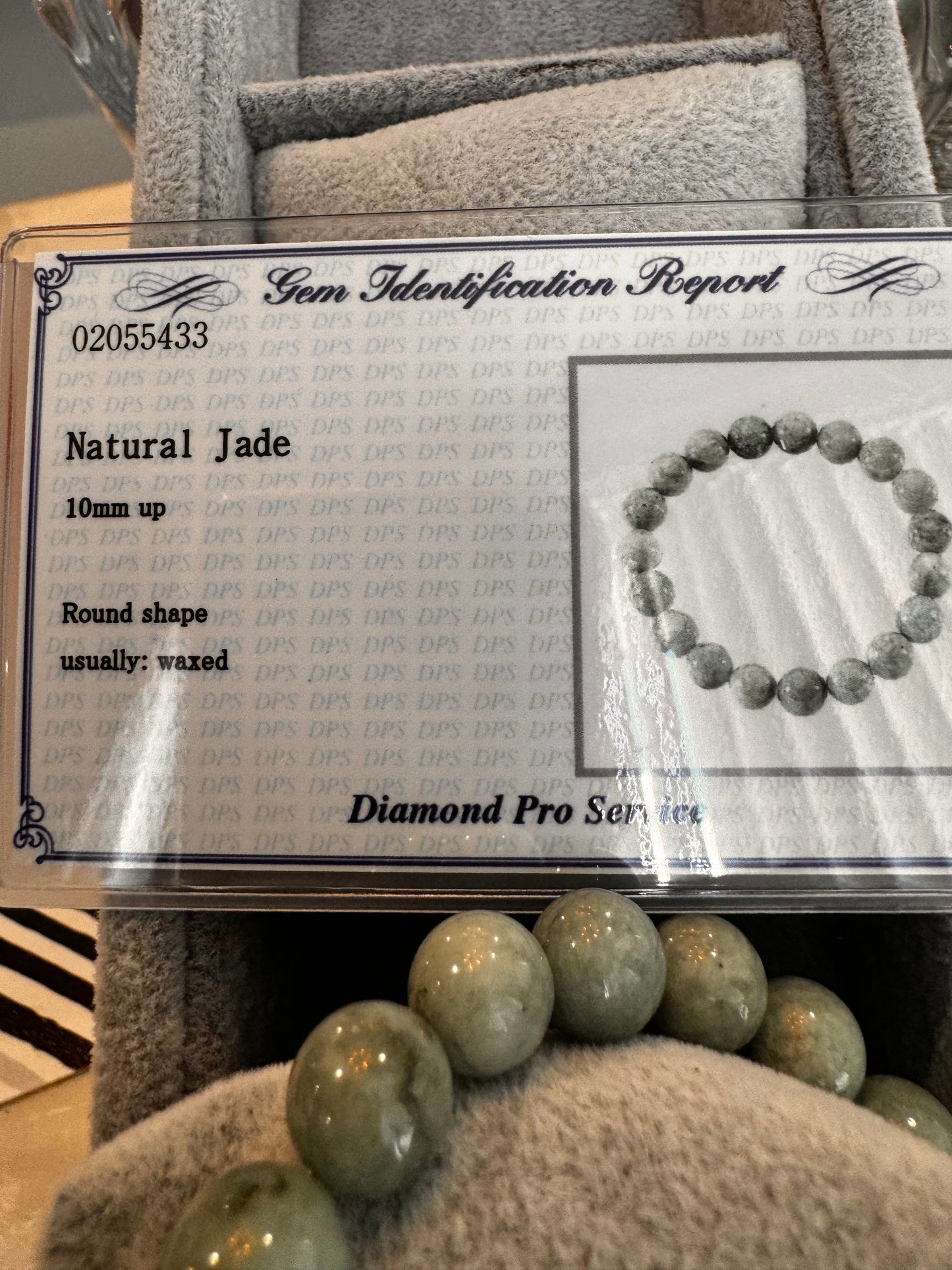 Jade beads bracelet