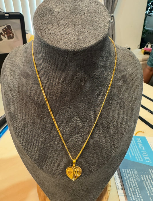 21k real gold necklace