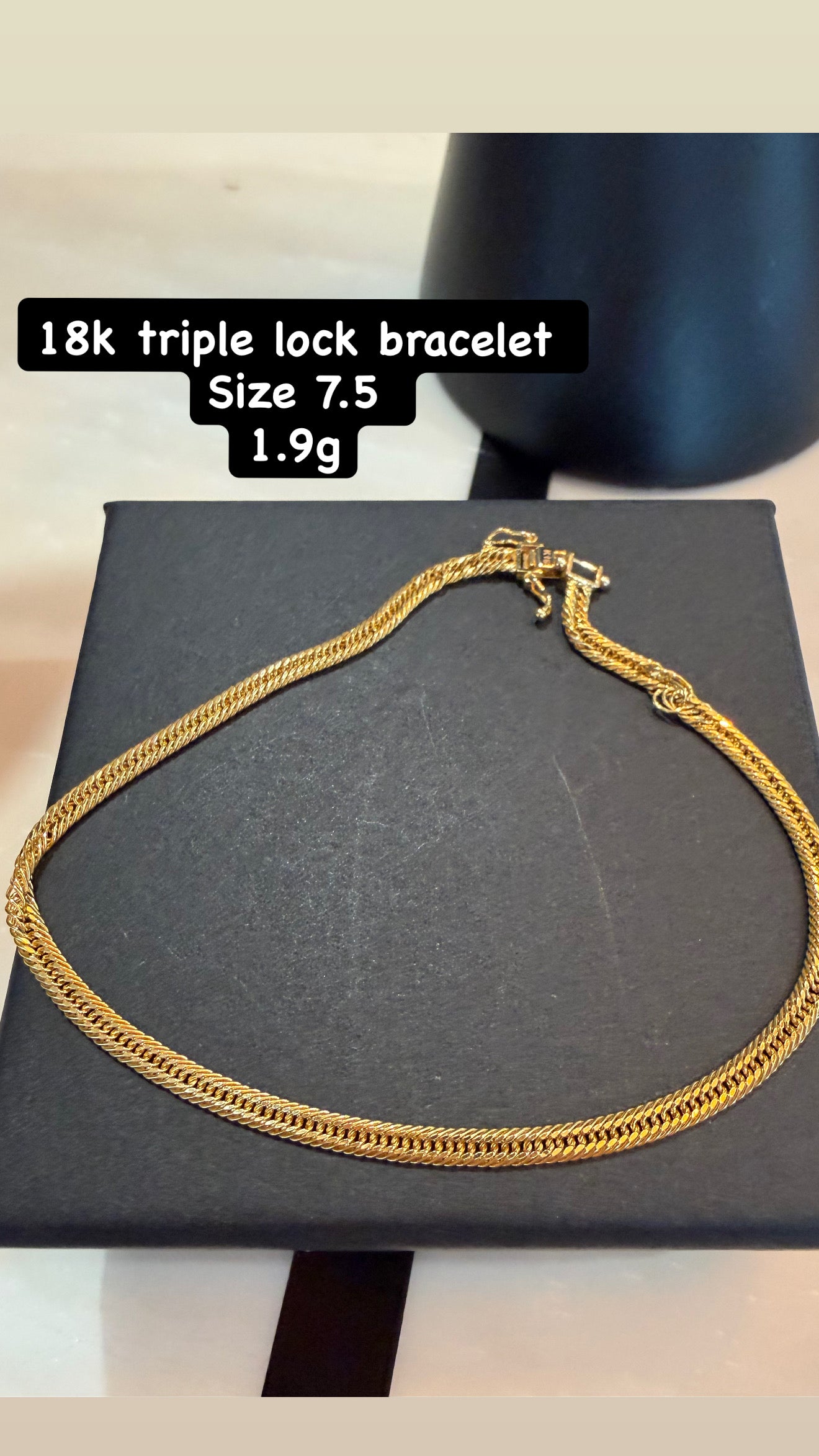 Triple lock bracelet