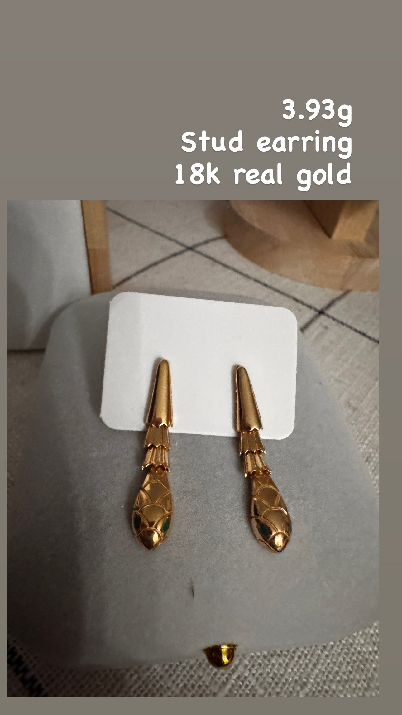 Serpent dangling earring