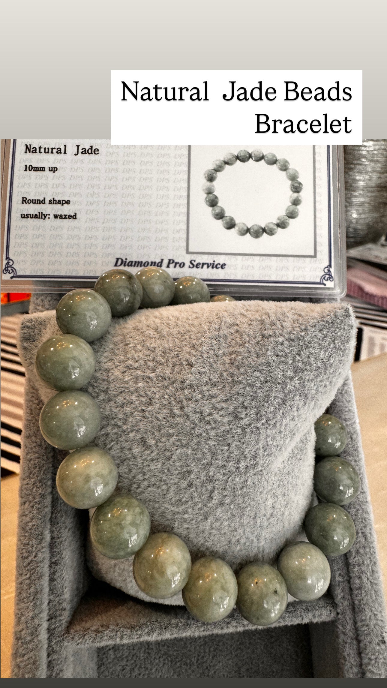 Jade beads bracelet
