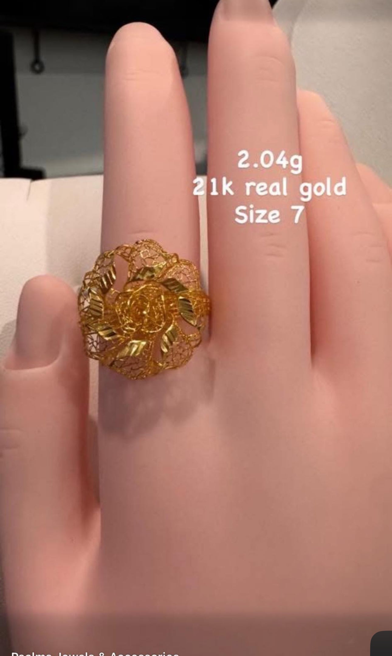 21k flower ring