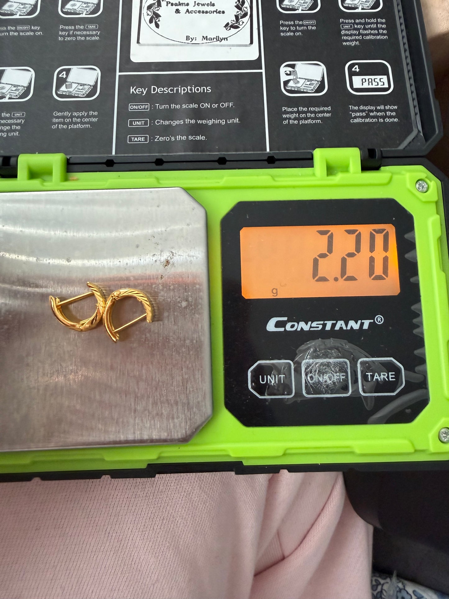 21k clip earring