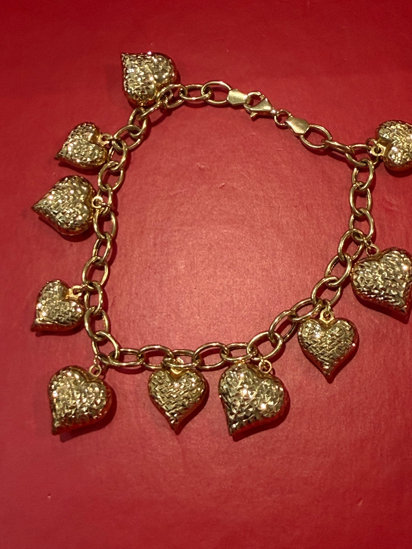 Heart charm bracelet