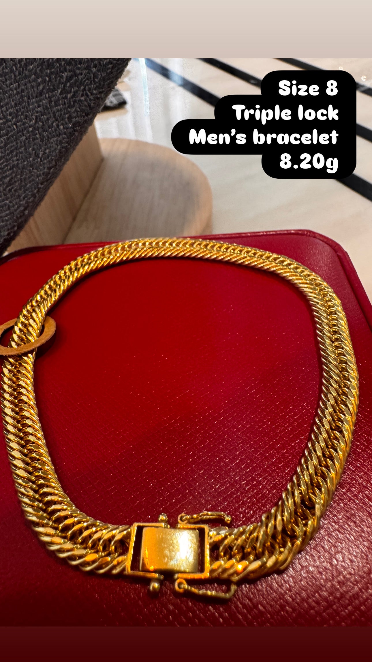 Triple lock bracelet