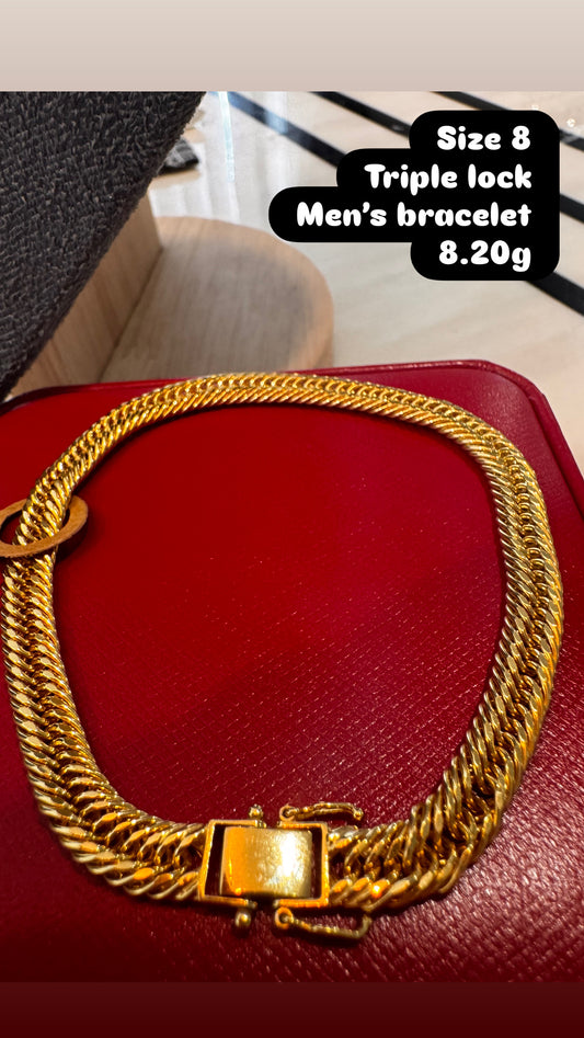 Triple lock bracelet