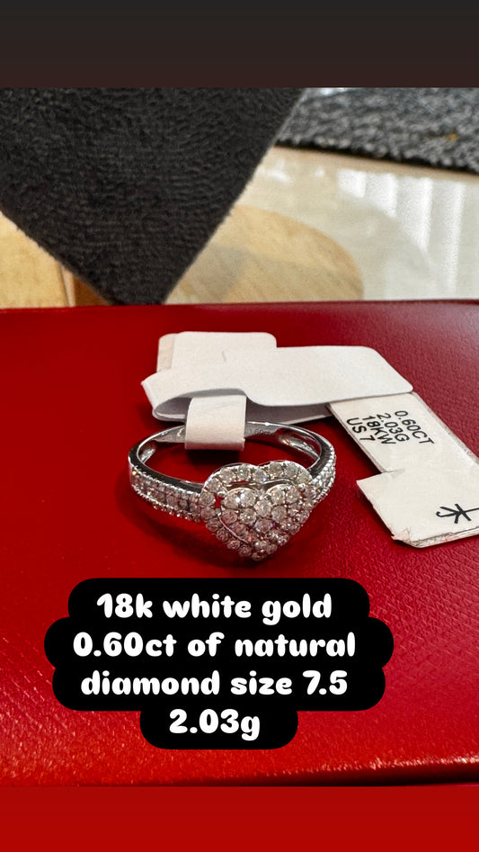 Natural diamond ring