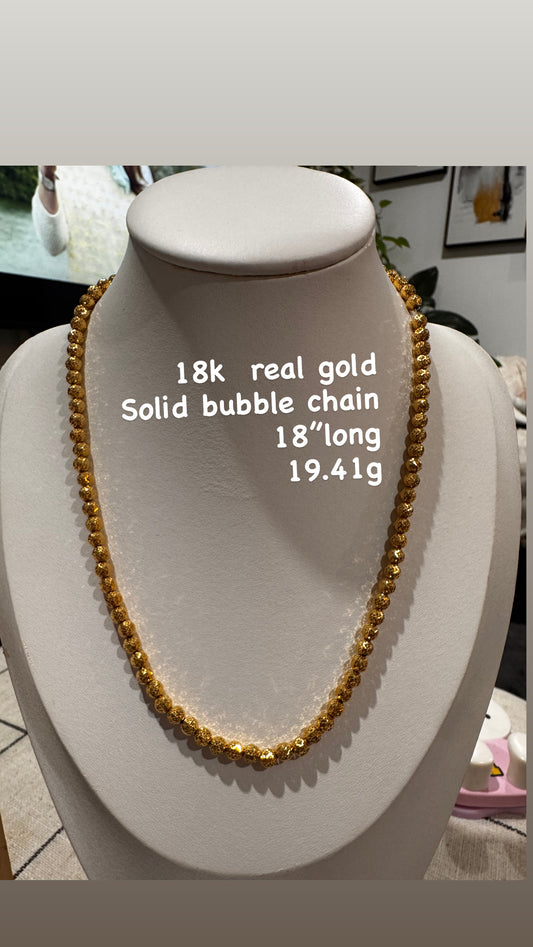 Solid bubble chain