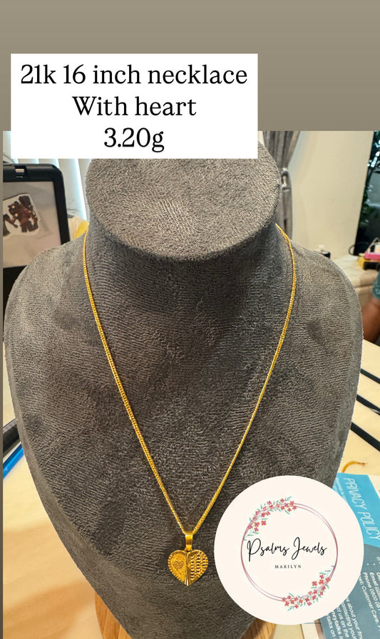 21k real gold necklace