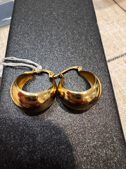 Dome plain earring loop
