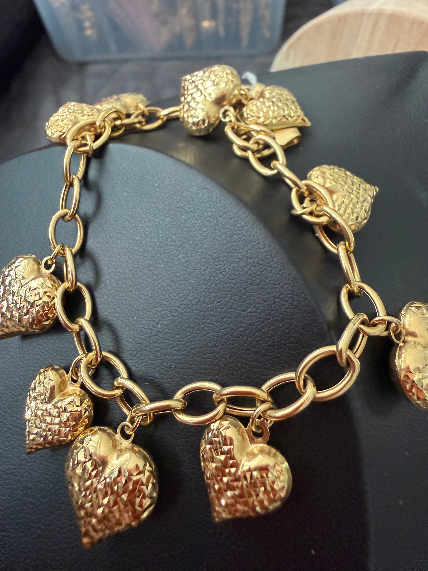 Heart charm bracelet