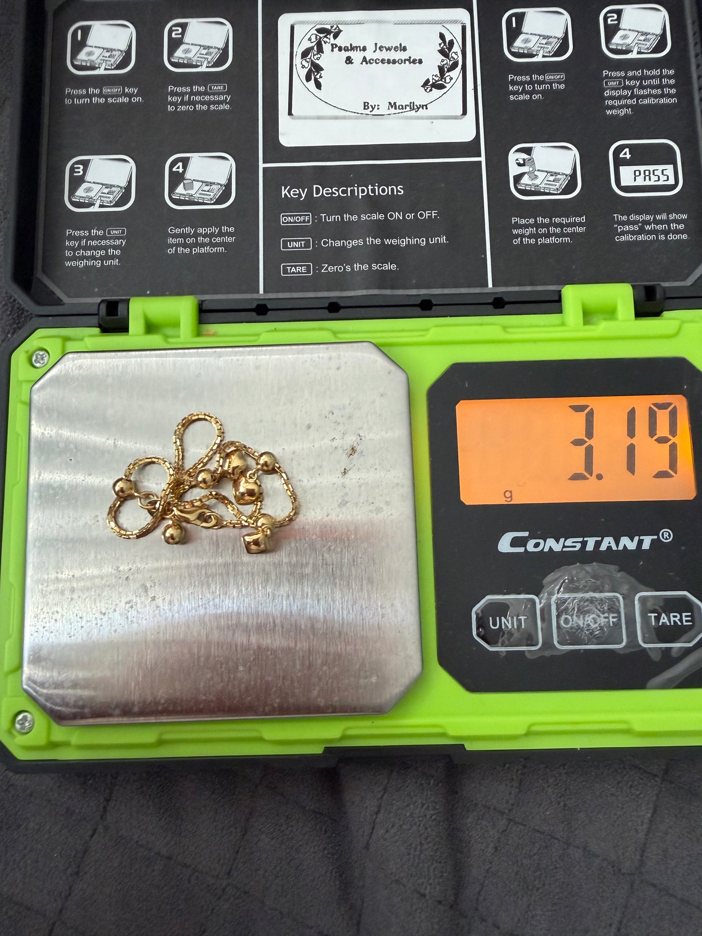 Bracelet slide adjustable